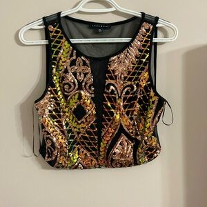 Sequenced crop top from haute monde XL